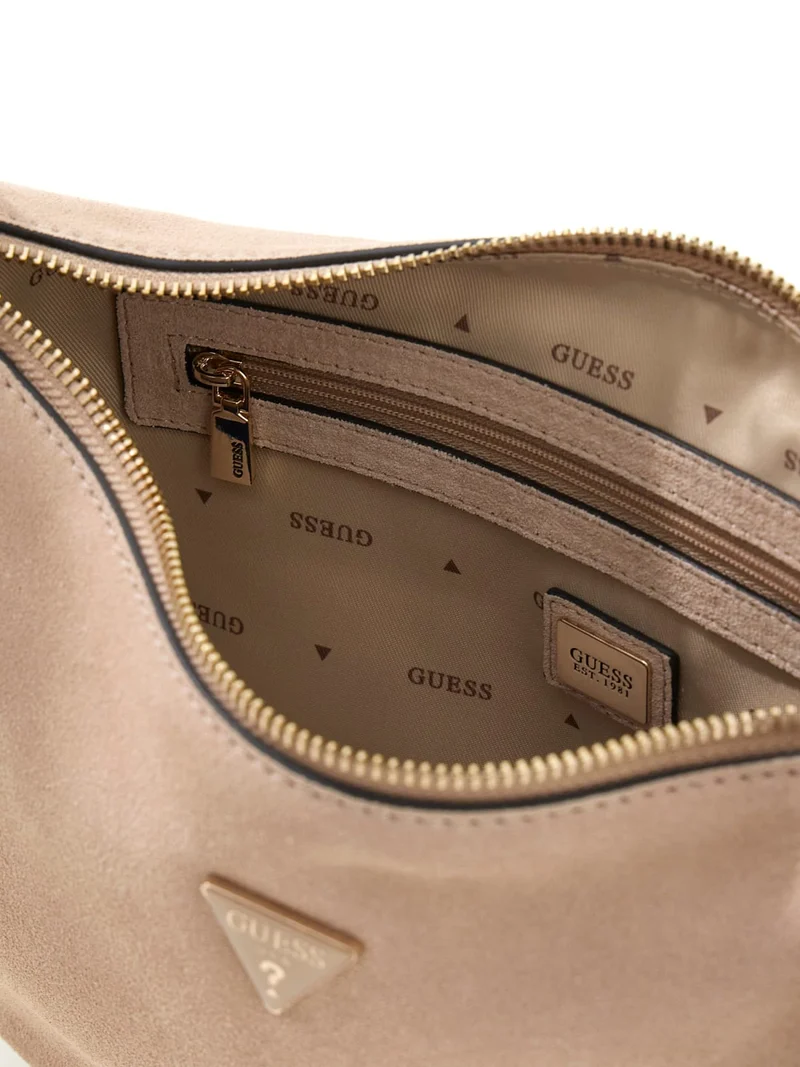 Guess Sac Bandoulière Danya Hobo Shoulder Taupe