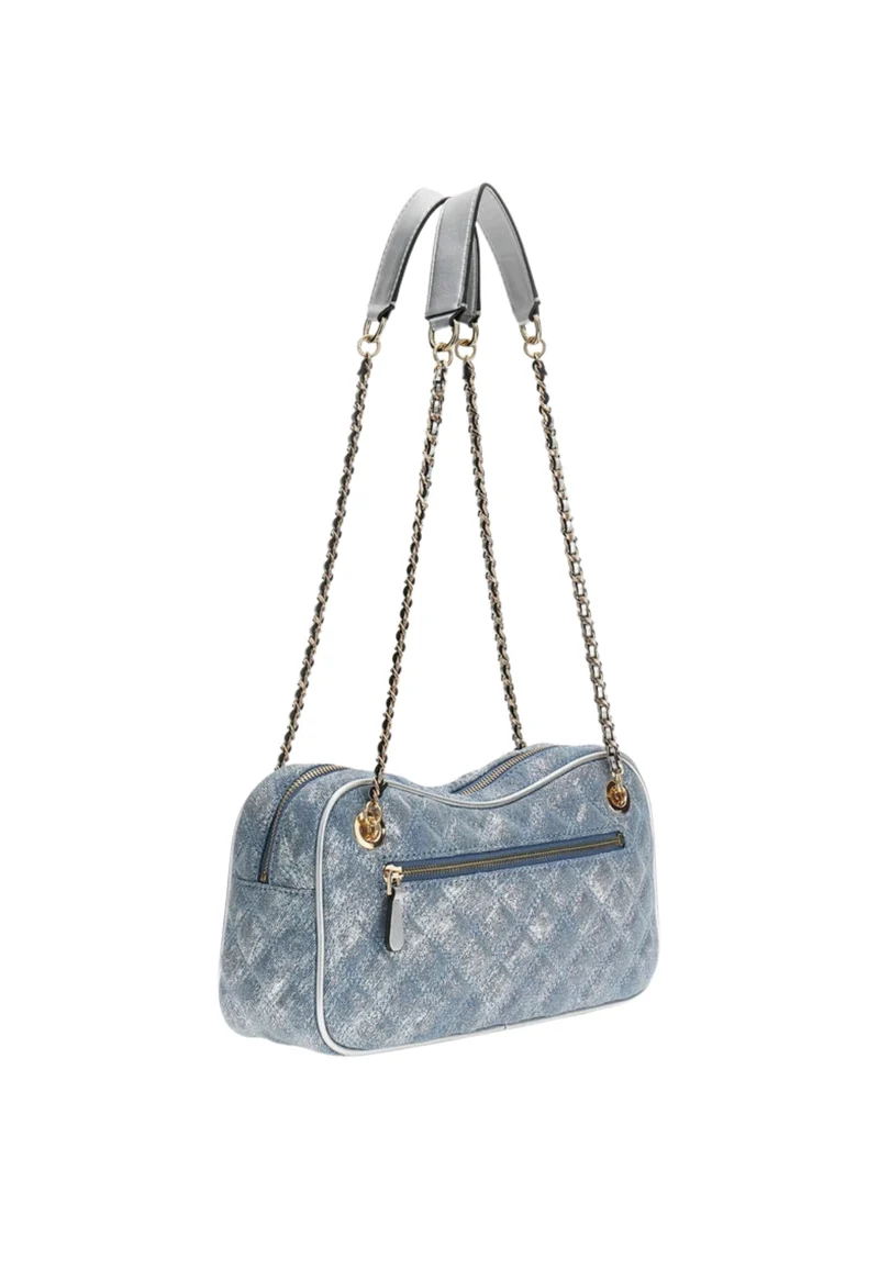 Guess Sac Bandoulière Cerelia Shoulder Sat Metallic Denim