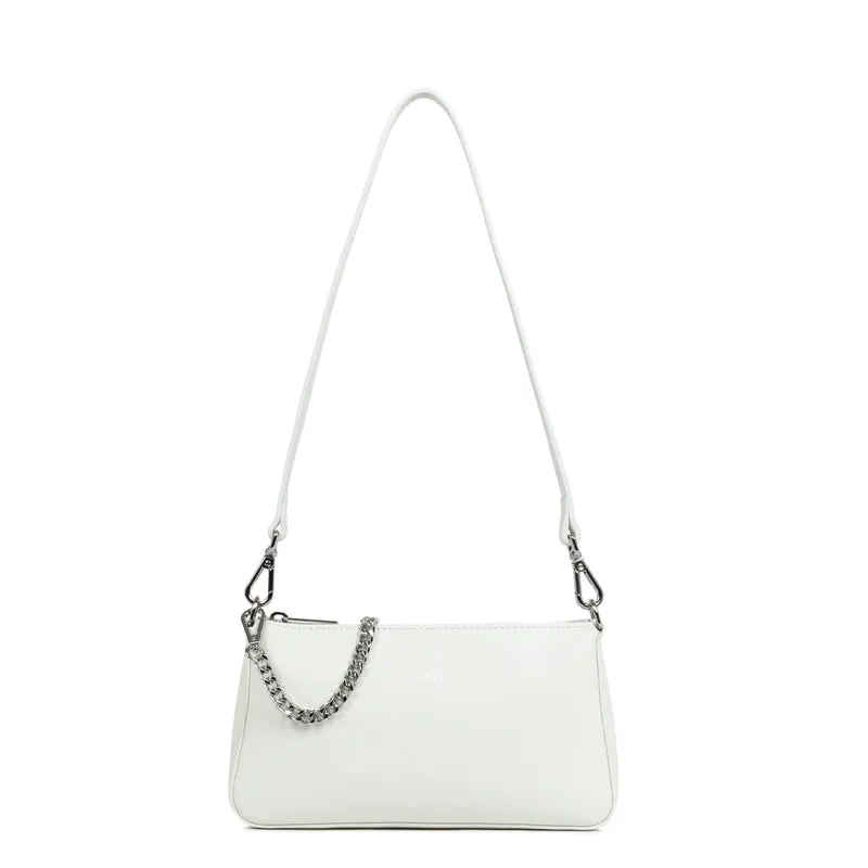 Lancaster Sac trotteur Zippée Suave Even Blanc Cassé
