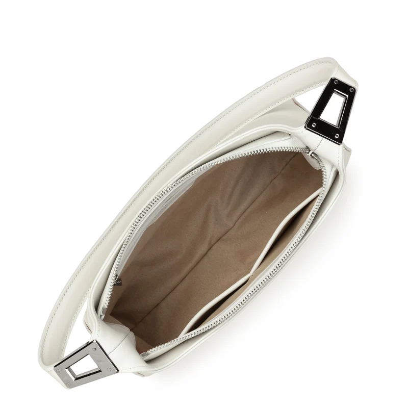 Lancaster Sac à main Zippé M Suave Ace Blanc Cassé