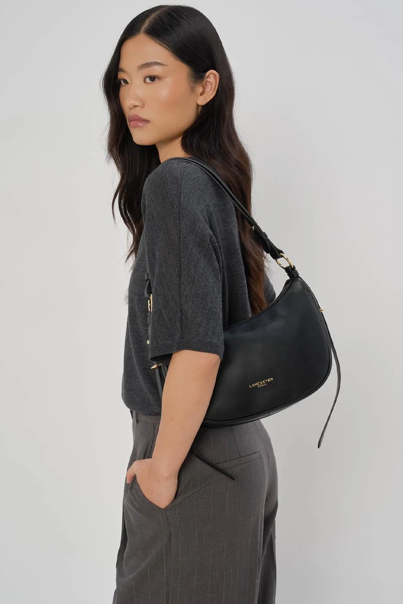 Lancaster Sac besace Zippé M Donna Aria Noir