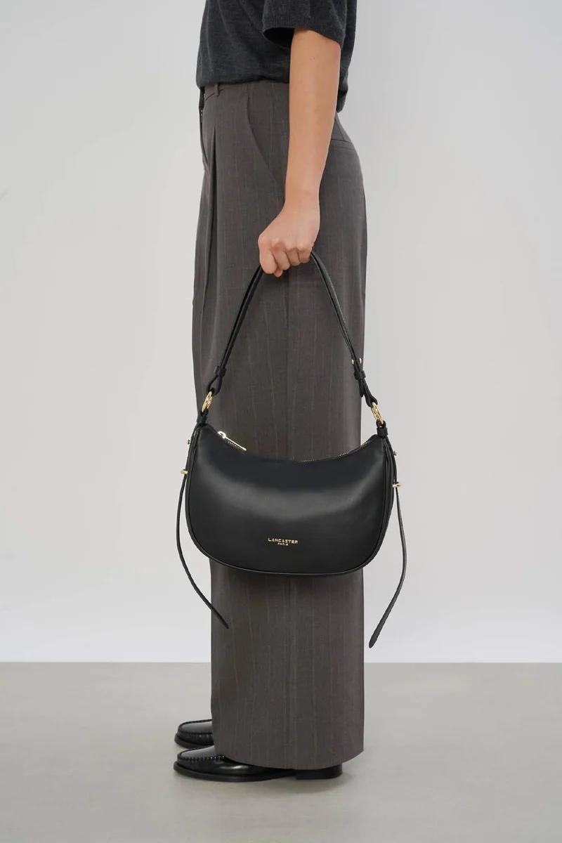 Lancaster Sac besace Zippé M Donna Aria Noir