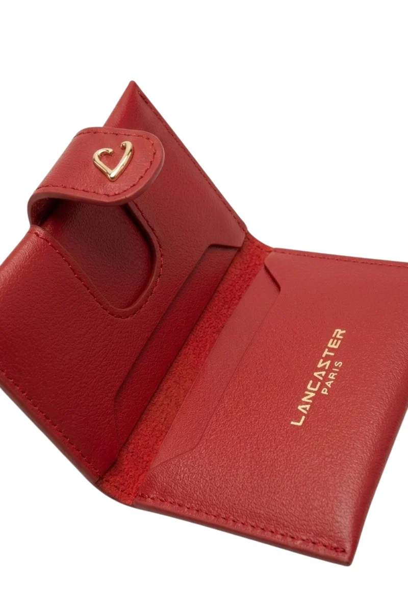 Lancaster Porte-cartes Avec Pression Paris Philos Rouge