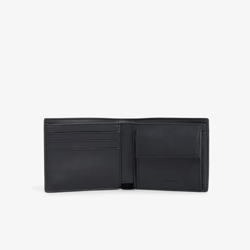 Lacoste Portefeuille Homme Langon Petit Piqué Noir