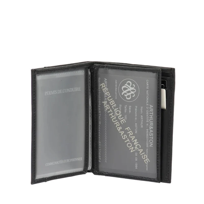 Arthur & Aston Portefeuilles Mixte, Homme, Femme Noir