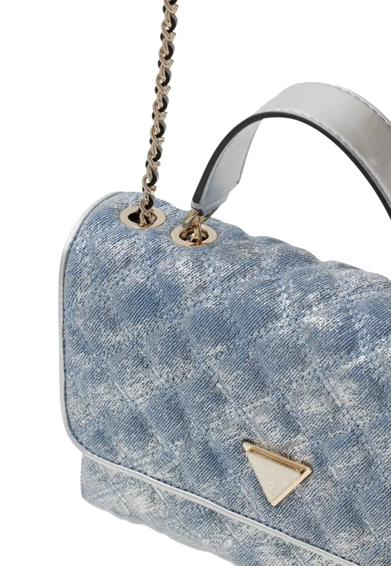 Guess Sac Bandoulière Cerelia Shoulder Sat Metallic Denim