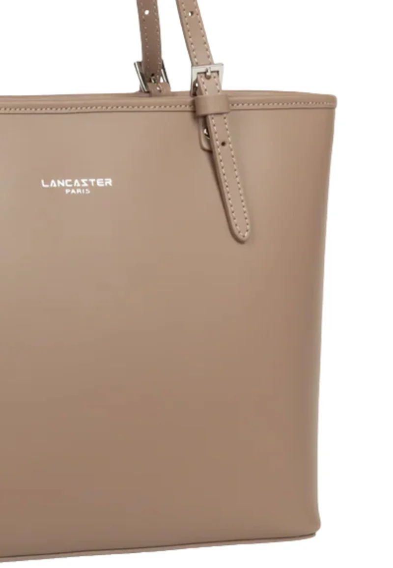 Lancaster Sac cabas épaule Zippée M Smooth Praline