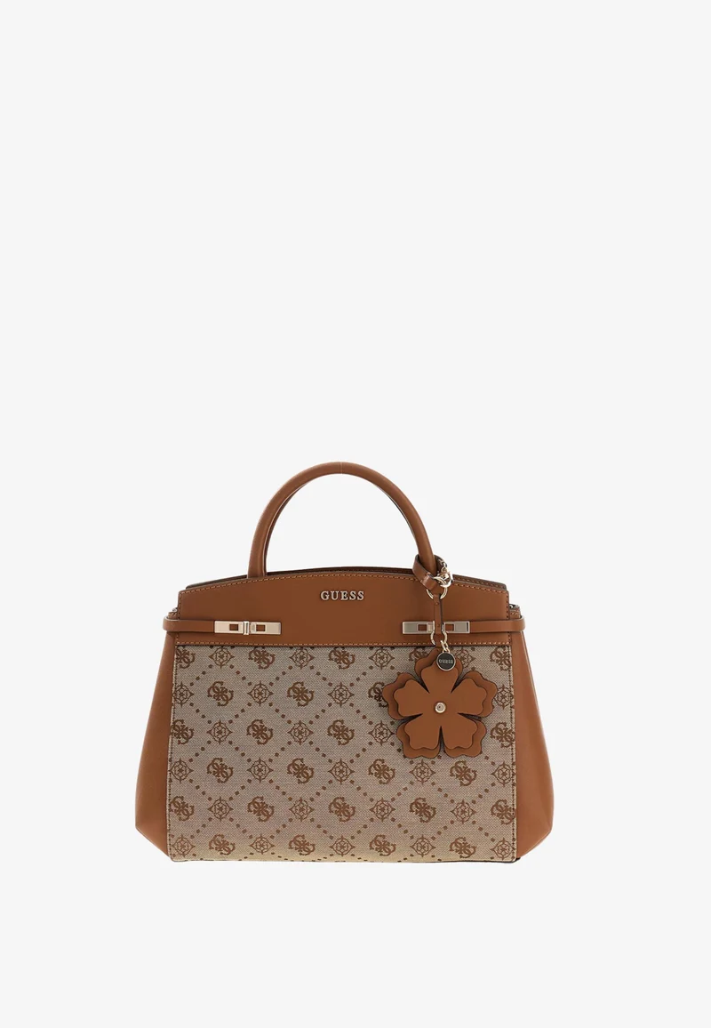 Guess Sac Bandoulière Melinda Logo Tri Com Latte Logo