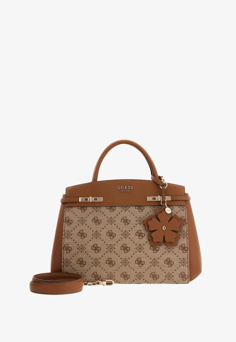 Guess Sac Bandoulière Melinda Logo Tri Com Latte Logo