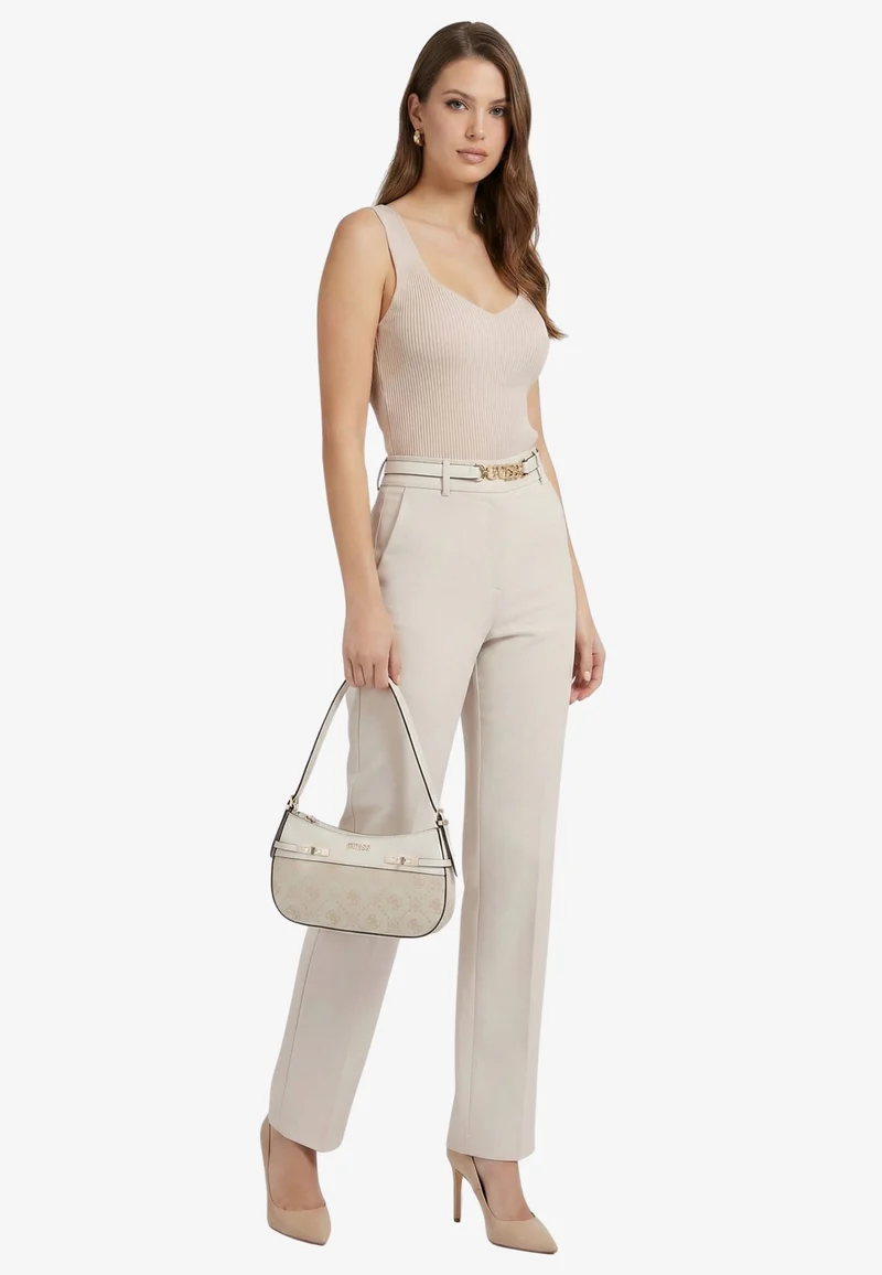 Guess Sac Bandoulière Melinda Logo Tri Com Off White Logo
