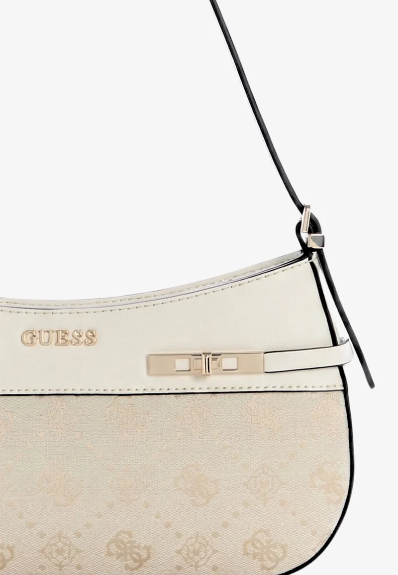 Guess Sac Bandoulière Melinda Logo Tri Com Off White Logo