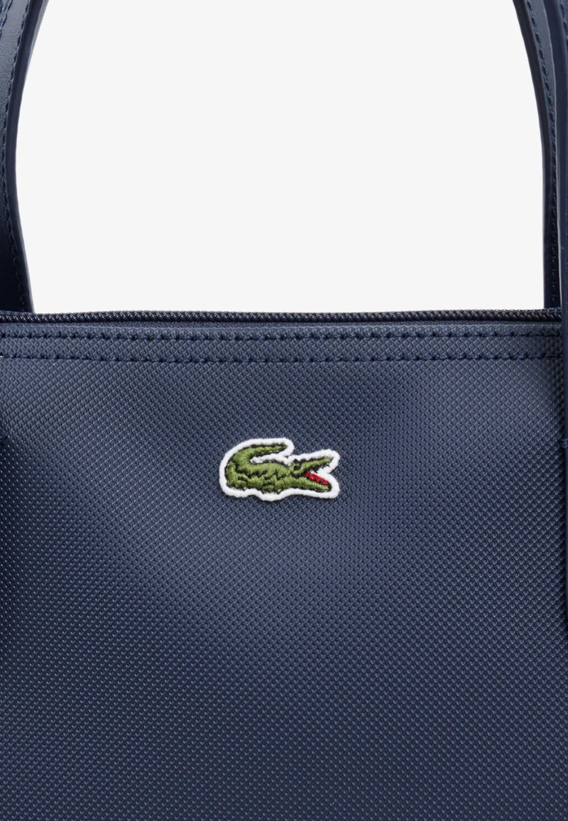 Lacoste Petit sac cabas à bandoulière L.12.12 Concept Bleu Penombre