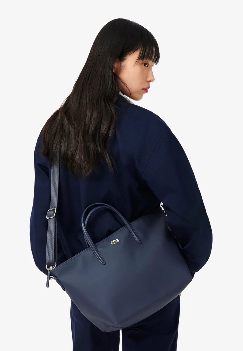 Lacoste Petit sac cabas à bandoulière L.12.12 Concept Bleu Penombre
