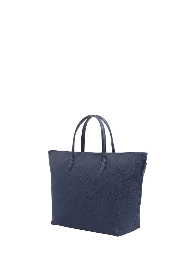 Lacoste Petit sac cabas à bandoulière L.12.12 Concept Bleu Penombre