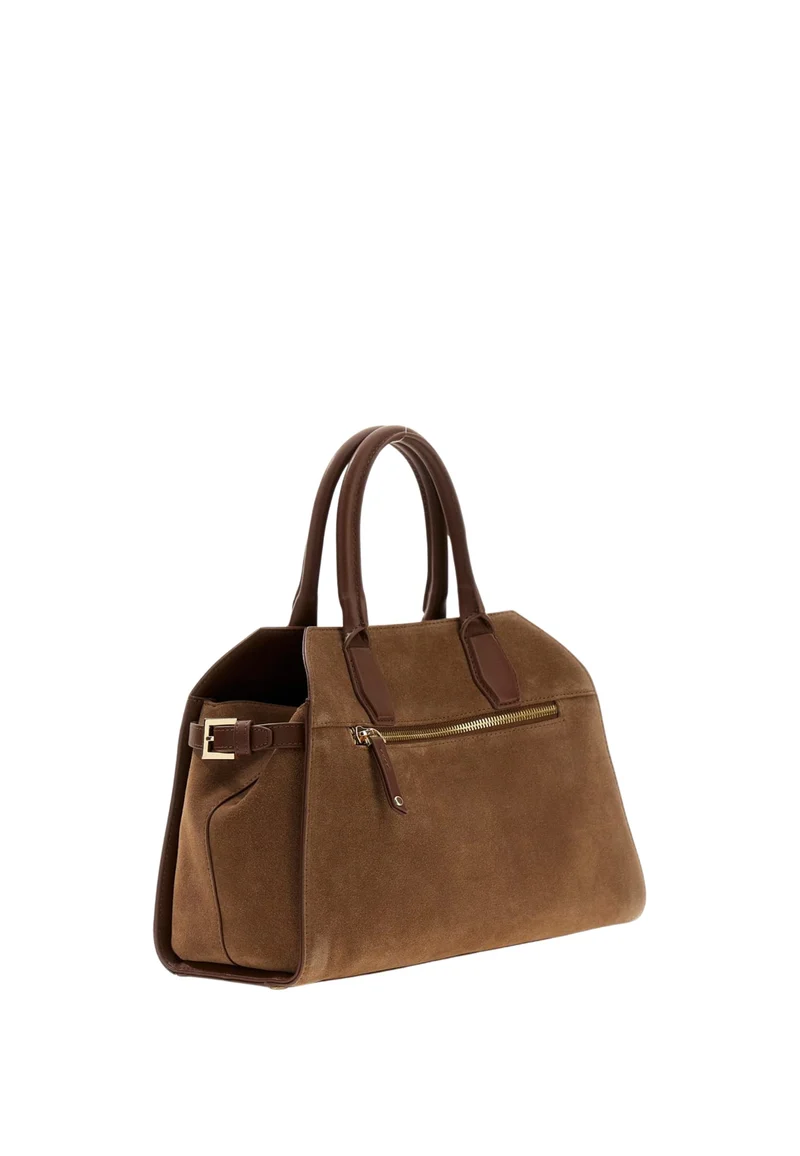 Guess Sac Bandoulière Yulia Small Satchel Chocolate