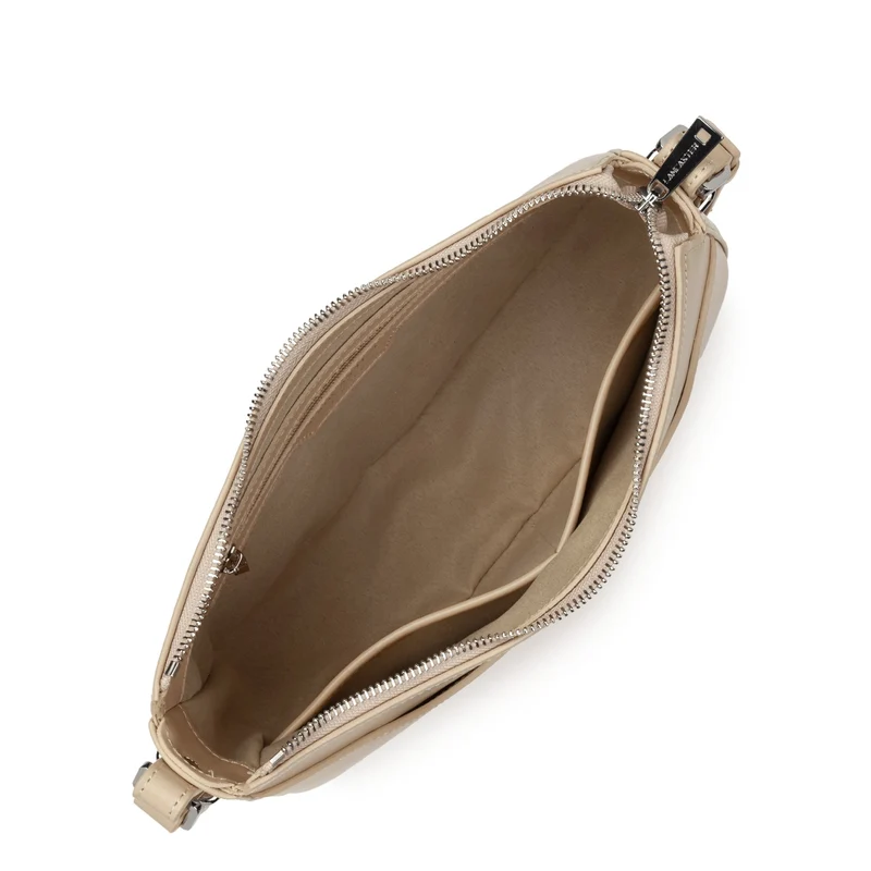 Lancaster Sac demi lune Zippé Suave Ace Beige