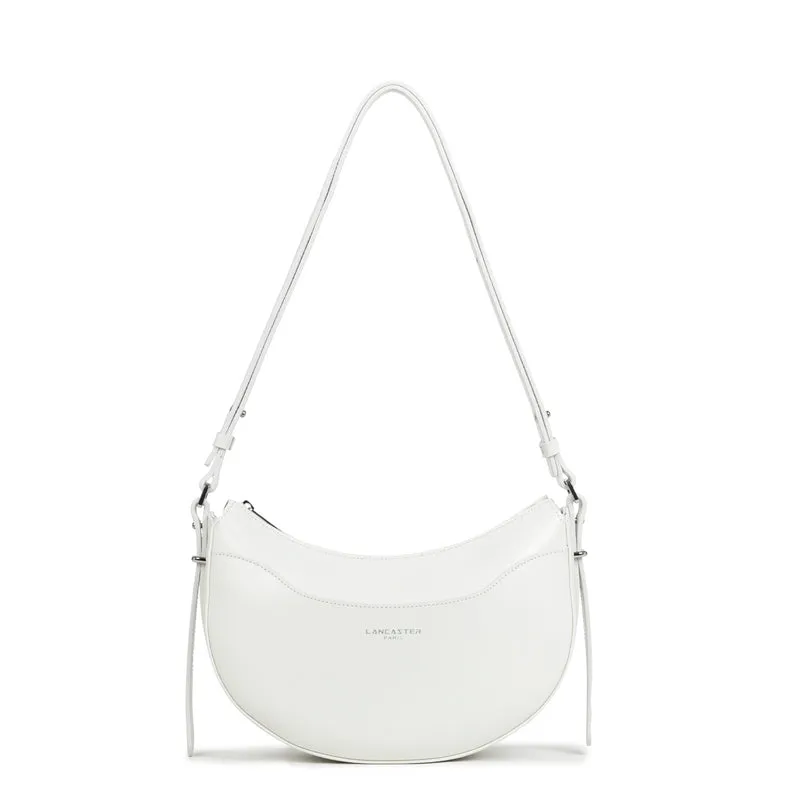 Lancaster Sac demi lune Zippé Suave Ace Blanc Cassé