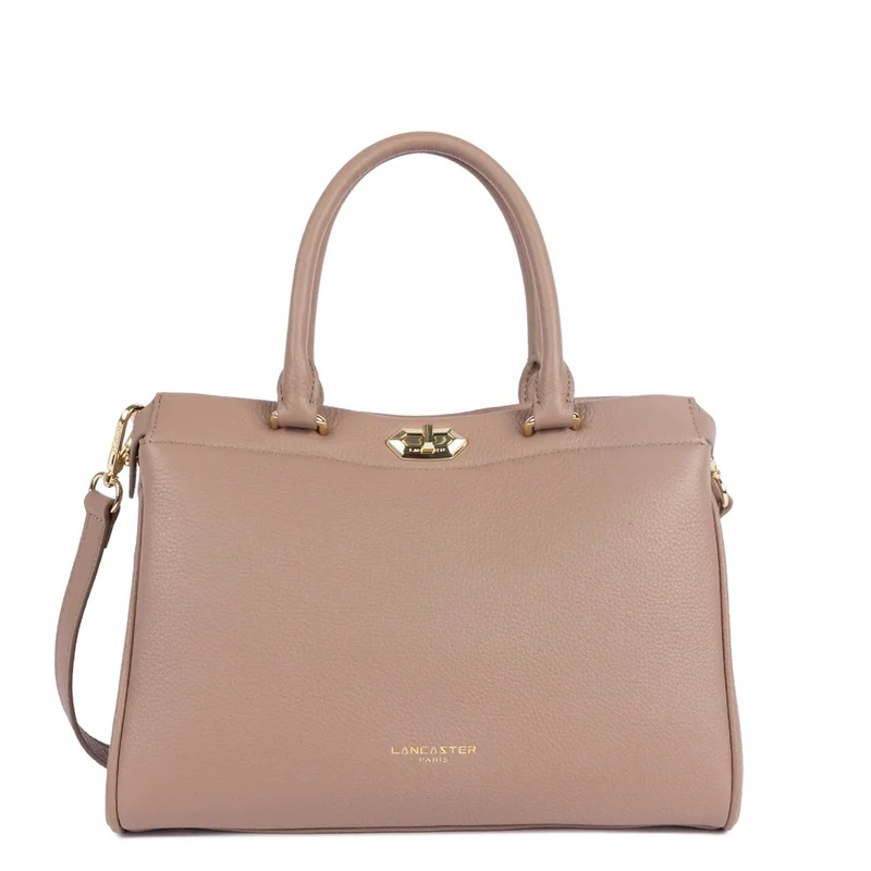 Lancaster Sac cabas main Avec fermoir Lady ROMY Nude Fumé