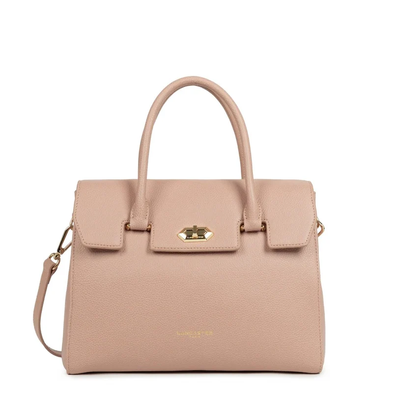 Lancaster Sac à main A rabat avec fermoir M Milano Cosmos Nude