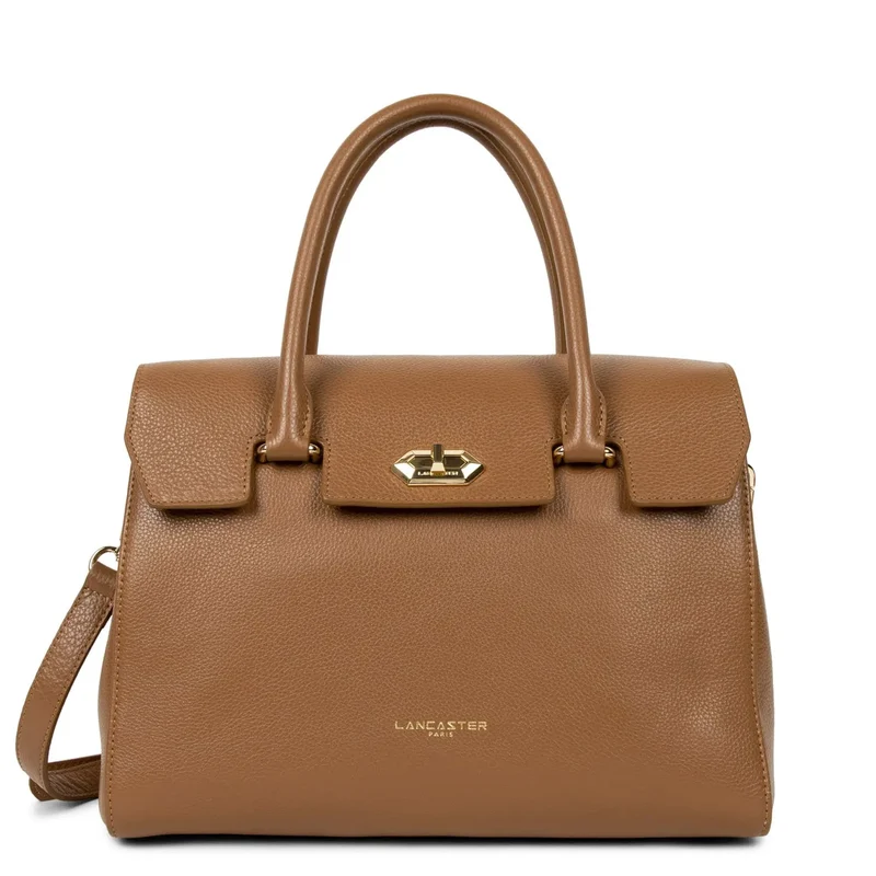 Lancaster Sac à Rabat Foulonné Milano L Camel