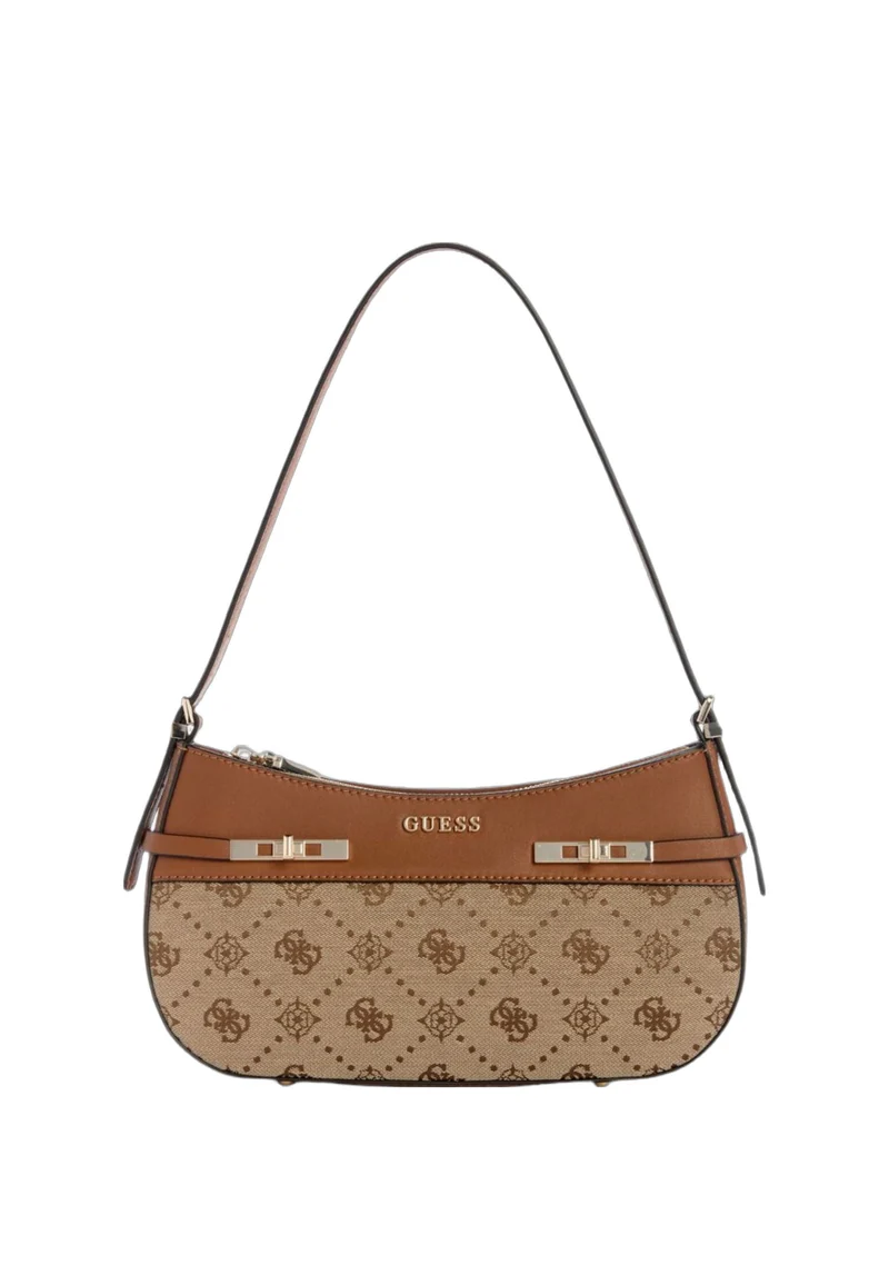 Guess Sac Bandoulière Melinda Logo Tri Com Latte Logo