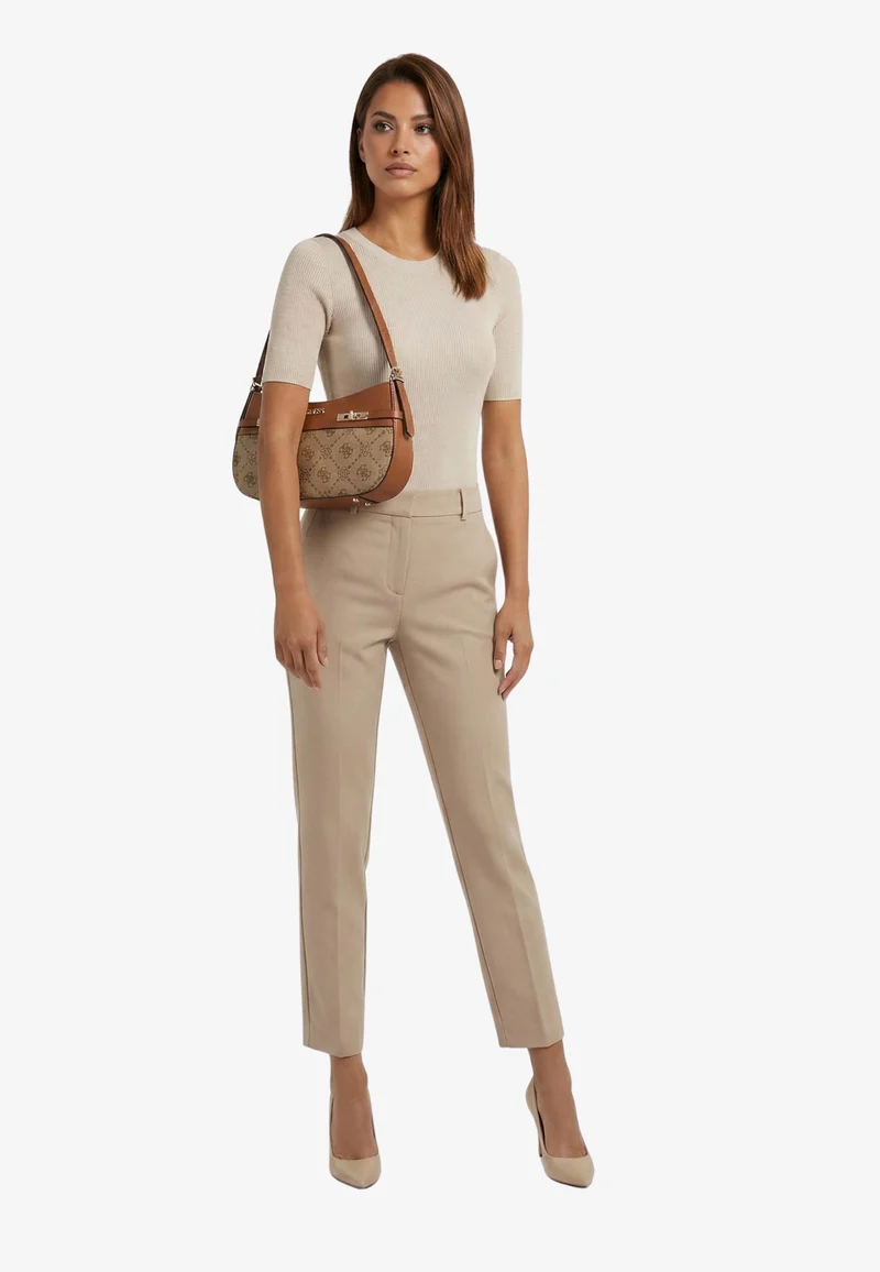 Guess Sac Bandoulière Melinda Logo Tri Com Latte Logo