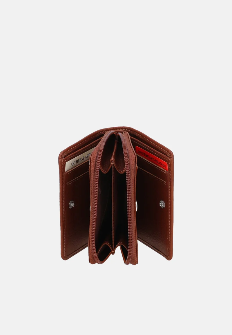 Arthur & Aston Porte Cartes Mixte, Homme, Femme Cognac