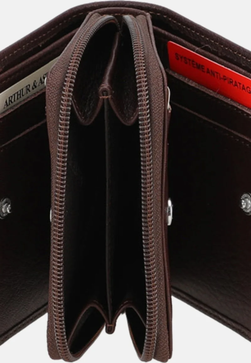Arthur & Aston Porte Cartes Mixte, Homme, Femme Chataigne