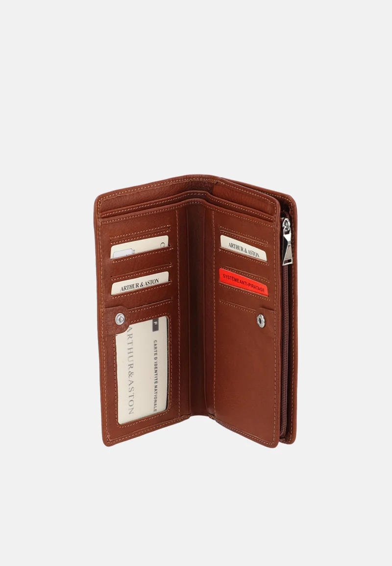 Arthur & Aston Porte Cartes Mixte, Homme, Femme Cognac