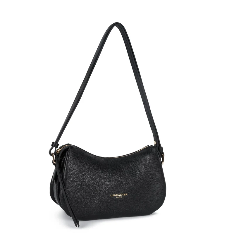 Lancaster Sac besace Zippé S Dune Noir