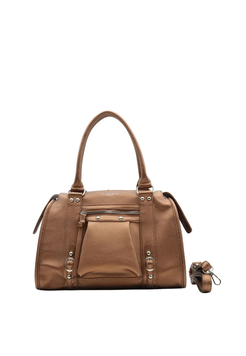 FLORA AND CO Sac Shopping Flora & Co Marron Metal