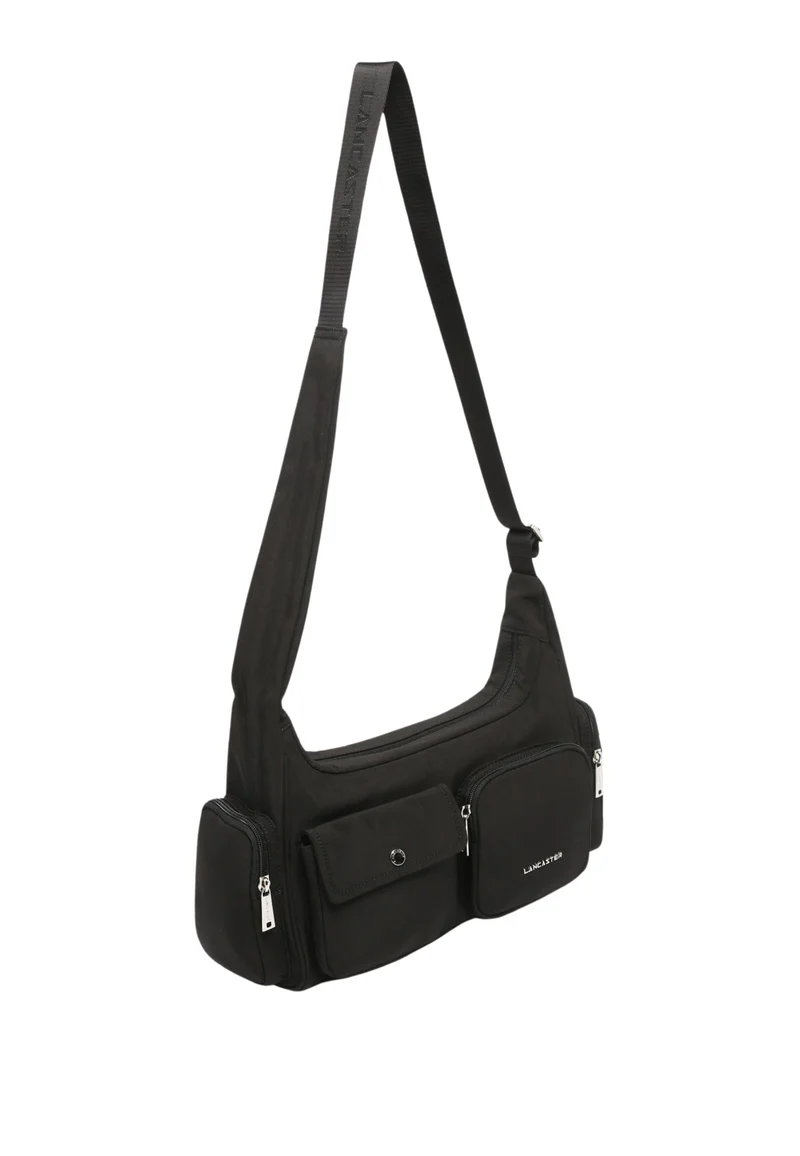 Lancaster Sac besace Zippé Basic Pocket Noir