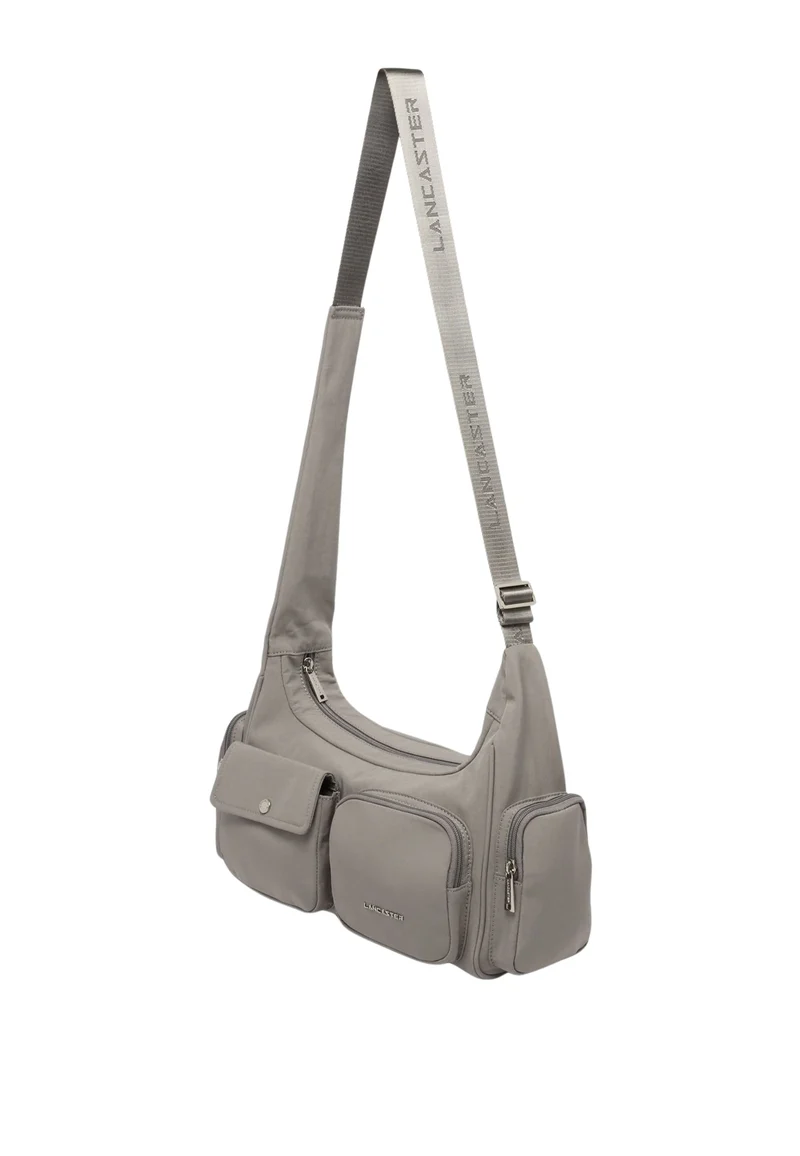 Lancaster Sac besace Zippé Basic Pocket Galet Fonce