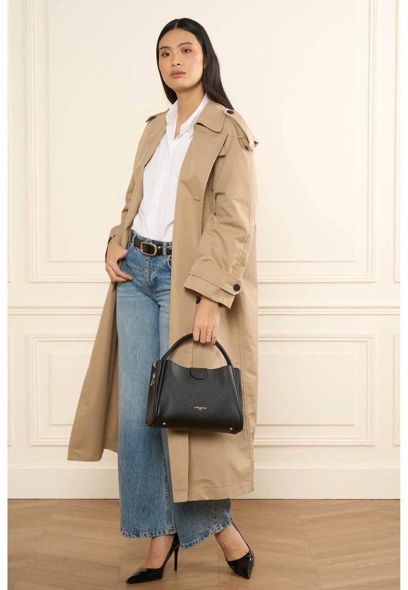 Lancaster Sac à main Aimantée M Ida Double Noir - In - Nude