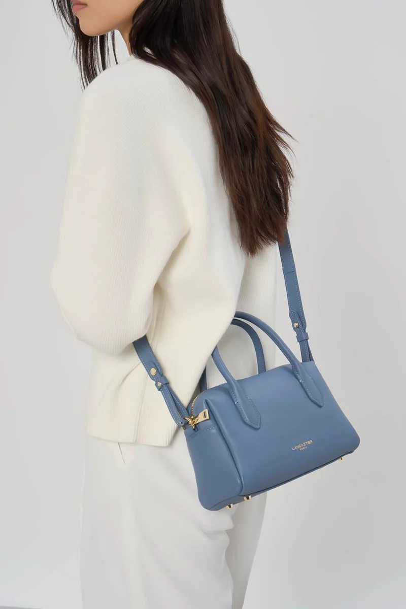 Lancaster Sac trotteur Zippé Donna Cube Bleu Jeans
