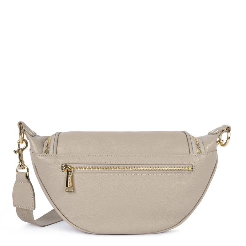 Lancaster Sac banane Zippé Dune Galet