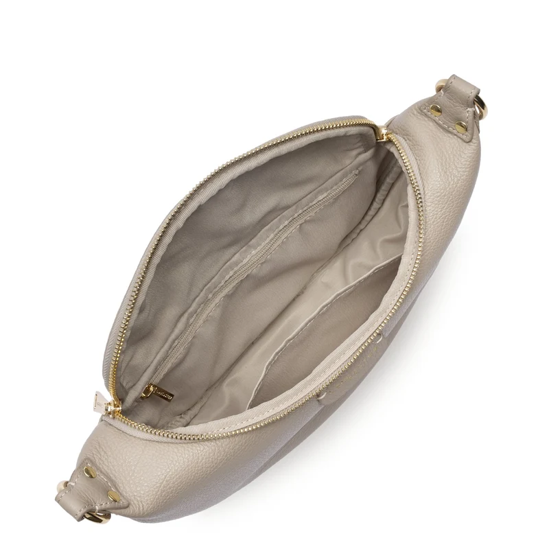 Lancaster Sac banane Zippé Dune Galet
