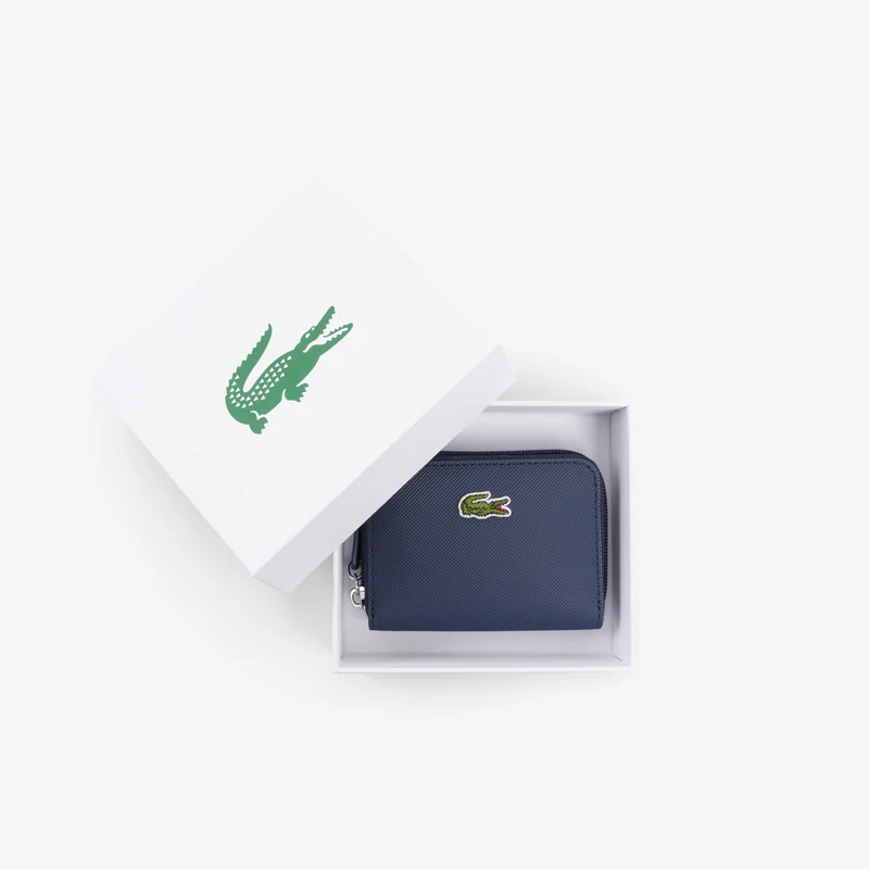 Lacoste Mini porte-monnaie zippé L.12.12 Concept Bleu