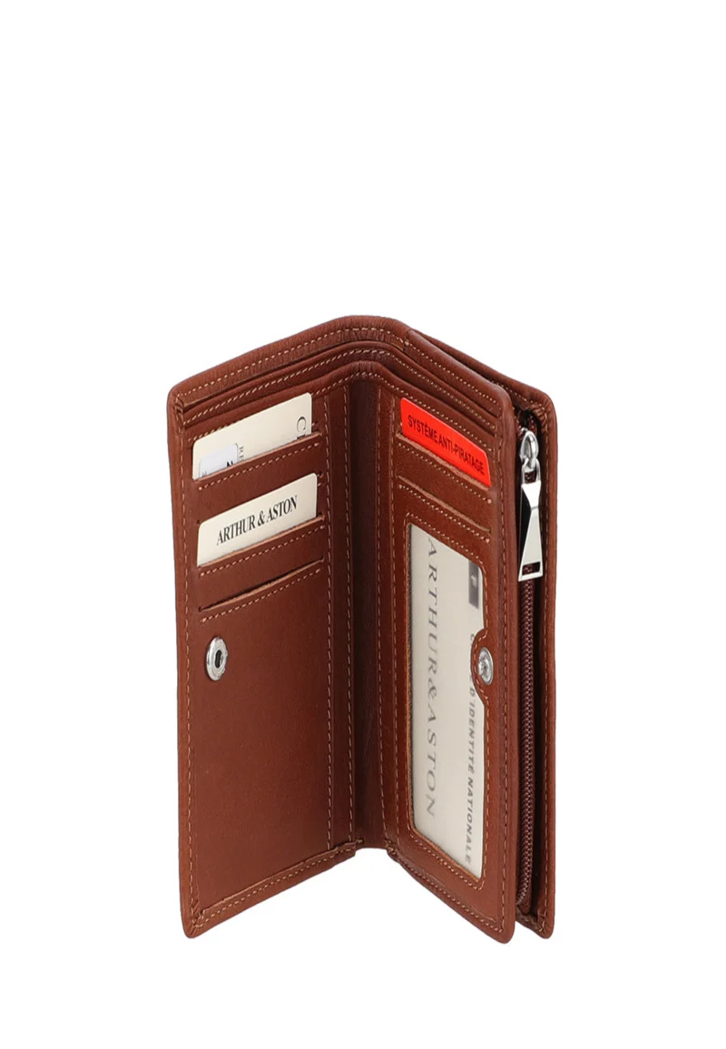 Arthur & Aston Porte Cartes Mixte, Homme, Femme Cognac