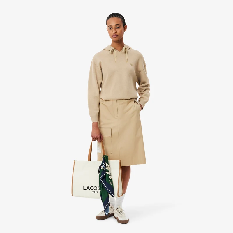 Lacoste Sac Cabas Heritage Canvas Lacoste Naturel Tan