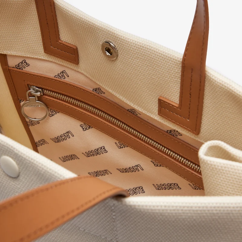 Lacoste Sac Cabas Heritage Canvas Lacoste Naturel Tan