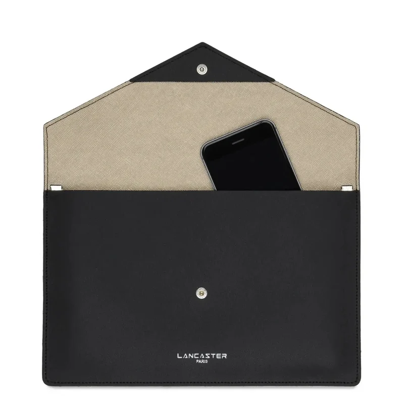 Lancaster Sac pochette Pur & Element City Noir/Champagne