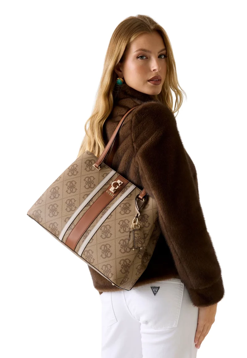 Guess Cabas Handbag Latte Logo