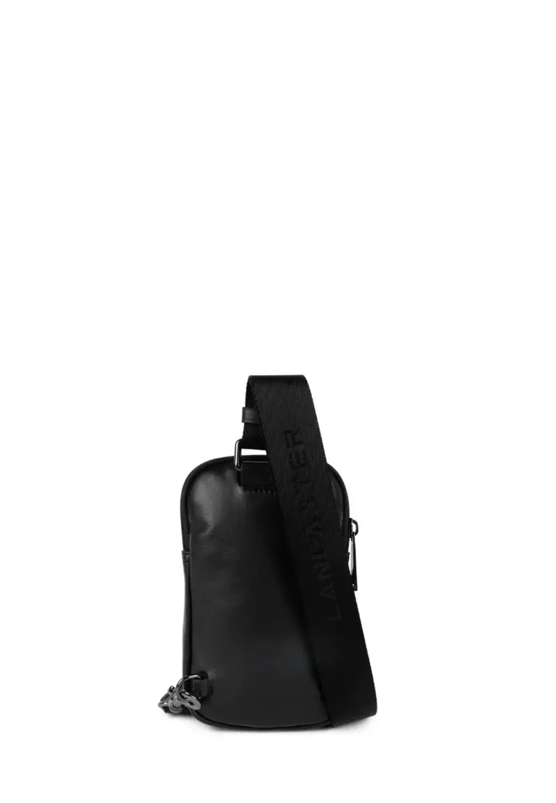 Lancaster Sacoche Zippé Soft Vintage Homme Noir