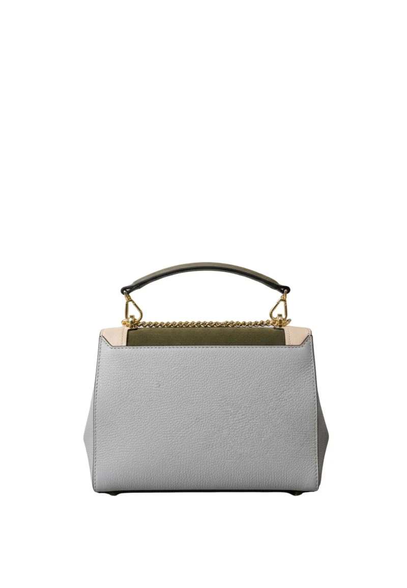 Lancel Sac Rabat M Ninon Color Block Mco Kaki Foncé Femme