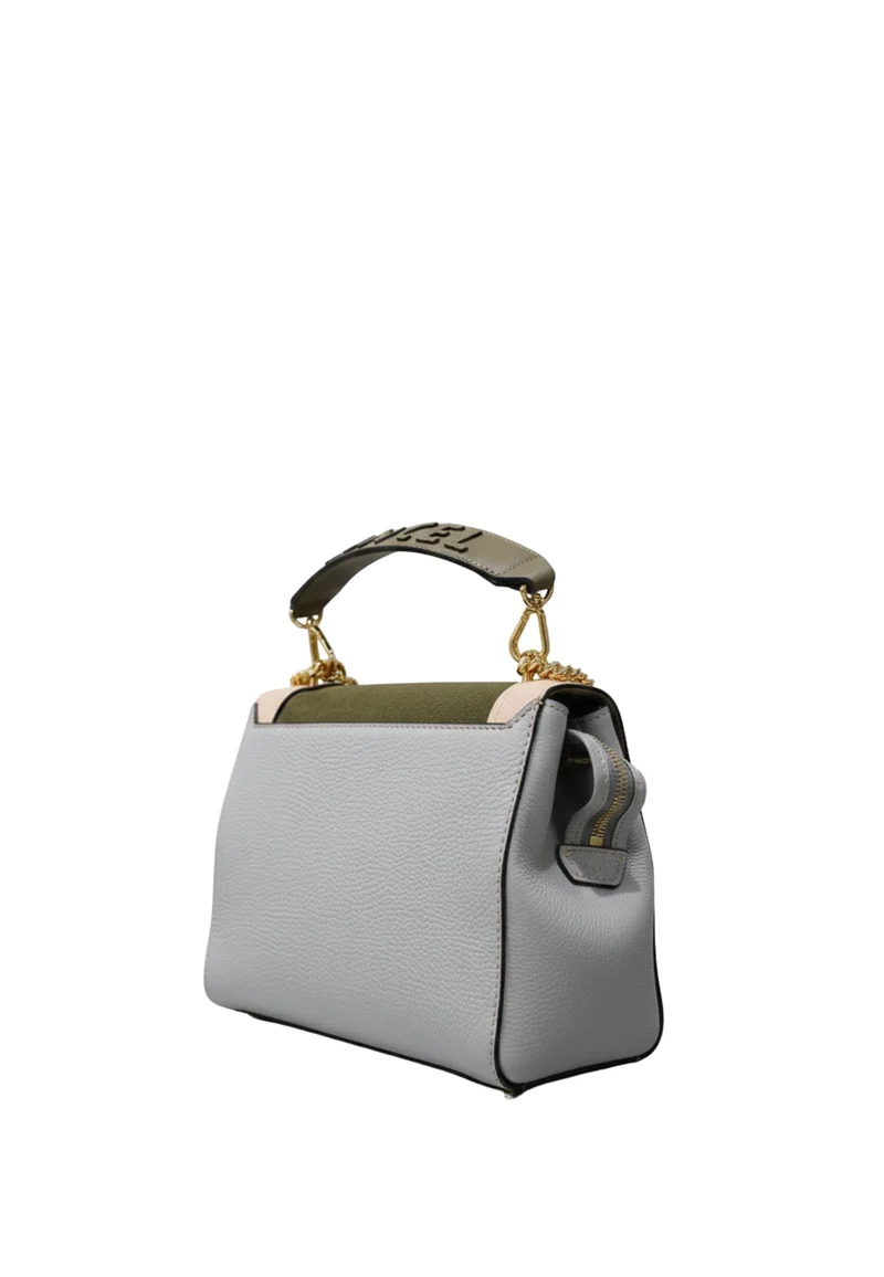 Lancel Sac Rabat M Ninon Color Block Mco Kaki Foncé Femme