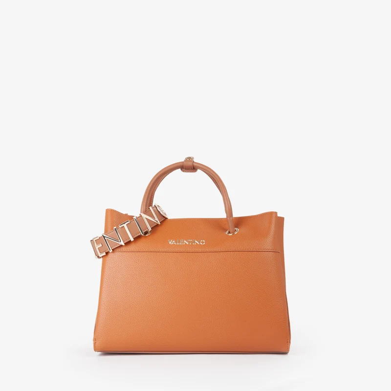 Valentino Sac Cabas Alexia Marron Femme Cuoio