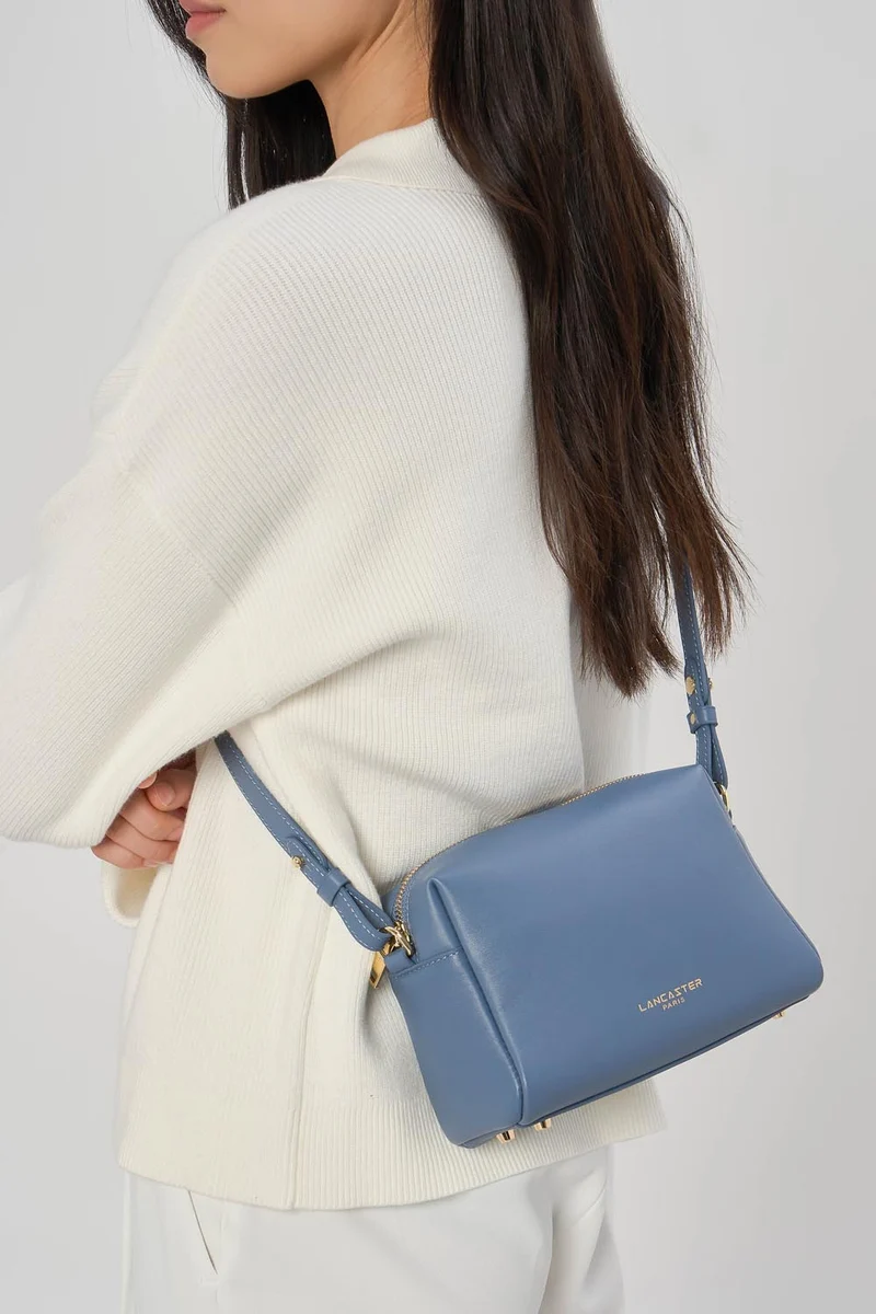Lancaster Sac trotteur Zippé Donna Cube Bleu Jeans