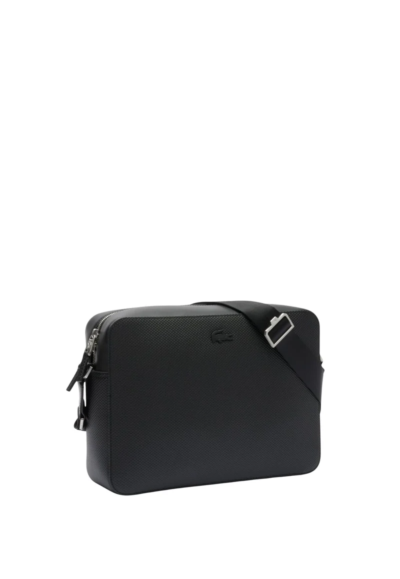 Lacoste Sac à bandoulière Chantaco en cuir Noir