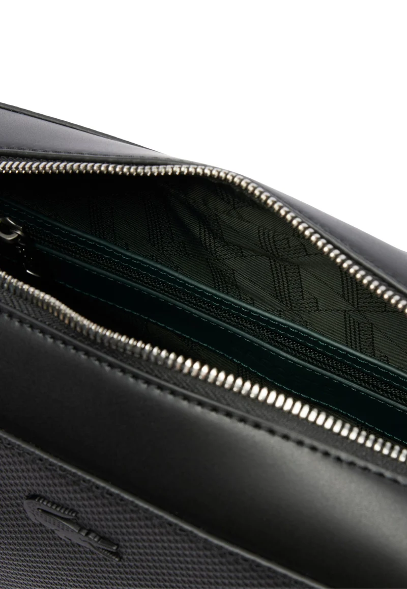 Lacoste Sac à bandoulière Chantaco en cuir Noir